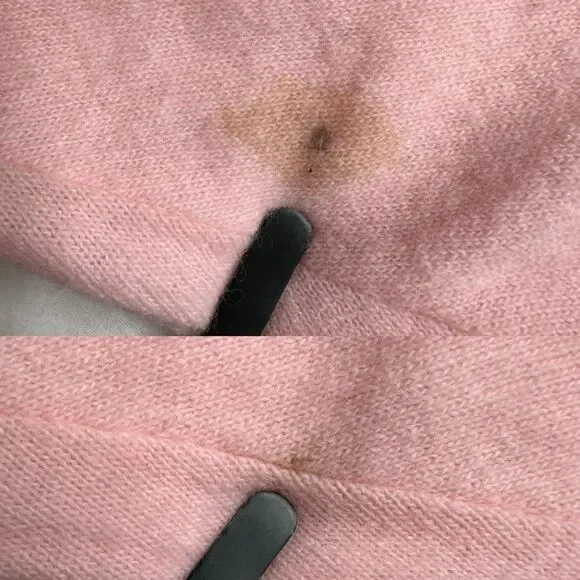 Vintage 80s/90s Marianna di Firenze Pink Lambswool Angora Floral Sweater Size M - Picture 11 of 11